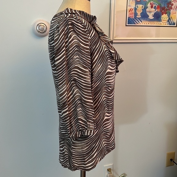 Tory Burch Ruffled Front Blouse size 8 - Picture 4 of 7
